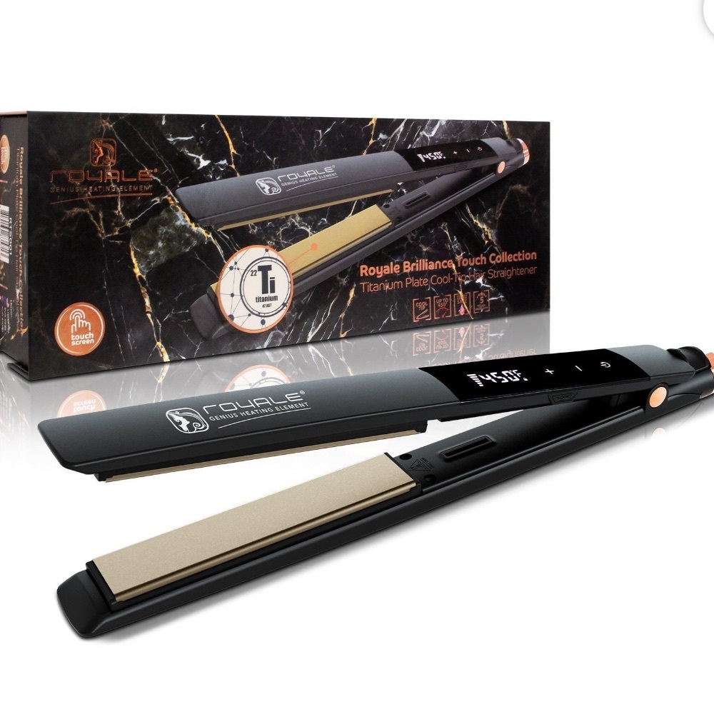 Black Titanium Plate Hair Straightener - Touch Control it’s actually a marble